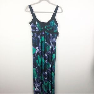 INTERMISSION | NEW! Maxi Dress Purple Teal Black Women’s Size 10